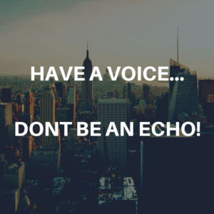 Effective bloggers have a voice