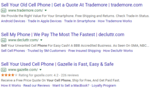 Ads for selling your sell phone