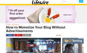 Blog ad placement